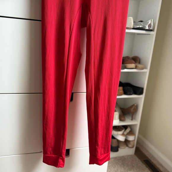 CHICME Red V-Neck Long Sleeve Fitness Jumpsuit with Open Back Size XL - Picture 4 of 9